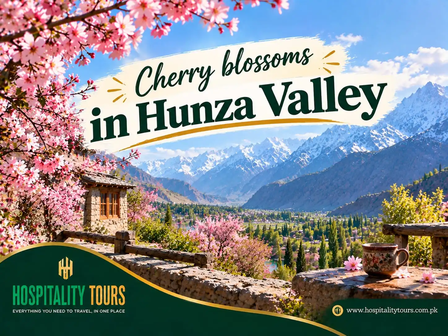 Cherry blossoms in Hunza Valley